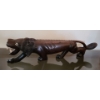 Image 3 : Gorgeous Folk Art Carved Wooden Lion Sculpture, Missing One Wooden Tooth Easy to Replace - 21L 