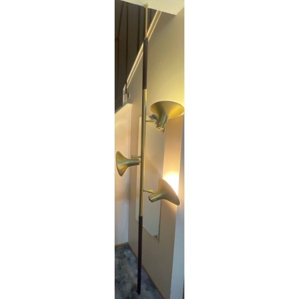 8ft Mid Century Telescopic Floor Lamp - Brass Light Trio 