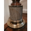 Image 4 : Table Lamps with Wood, Brass, and Fabric Shades