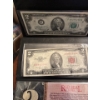 Image 2 : Collection of US 2$ Banknotes Red & Green Seal  X5 
1963 red seal & 2009 green seal 
1976 Bicentenni