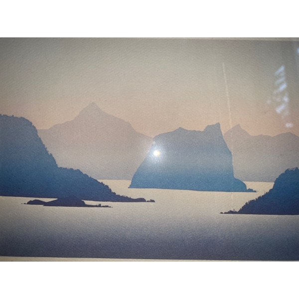 Howe Sound Watercolor Landscape Art 14x11 Inches