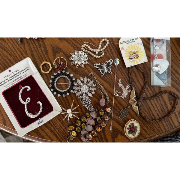 Monogram Blinged 'E' w/ Fashion Jewelry Collection
