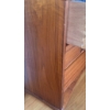 Image 3 : Mid-Century Modern Solid Wood Chest of Drawers with Upper Cabinet