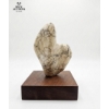 Image 2 : Marbled White And Grey Stone Abstract Sculpture Titled "Calm Center By Artist Theresa Jones 11''IN H