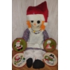 Image 1 : Festive Raggetty Ann Doll 42T w/ Embroidered Holiday Wall Hangers