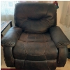 Image 2 : Lux Leather Overstuffed Electric Recliner 42x42x42 - Complete Horizontal Position