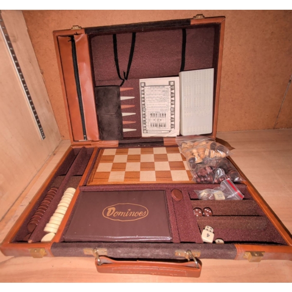 Multi Game Party Pack - Backgammon Chess Checkers Dominos & more