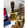 Image 2 : llection of brass bells, and other collectables along with set of medicine balls