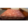 Image 2 : Mid Century Teak Double Bed Set - Includes Head Board Frame Mattress & Box Spring