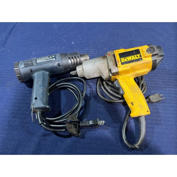 Used DeWalt Impact Wrench and Heat Gun