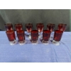 Image 1 : Collection of Cranberry Glasses - 6 Tall 5 Short