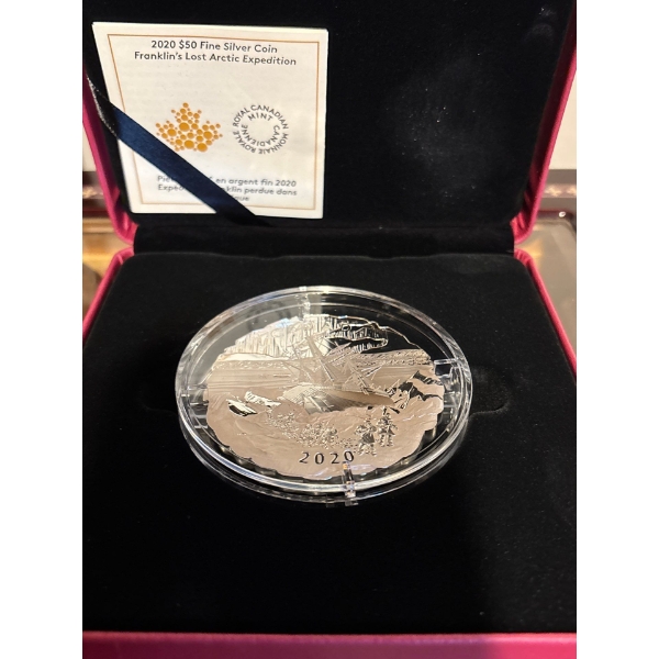 2020 $50 Franklin's Lost Arctic Expedition - Pure Silver Coin