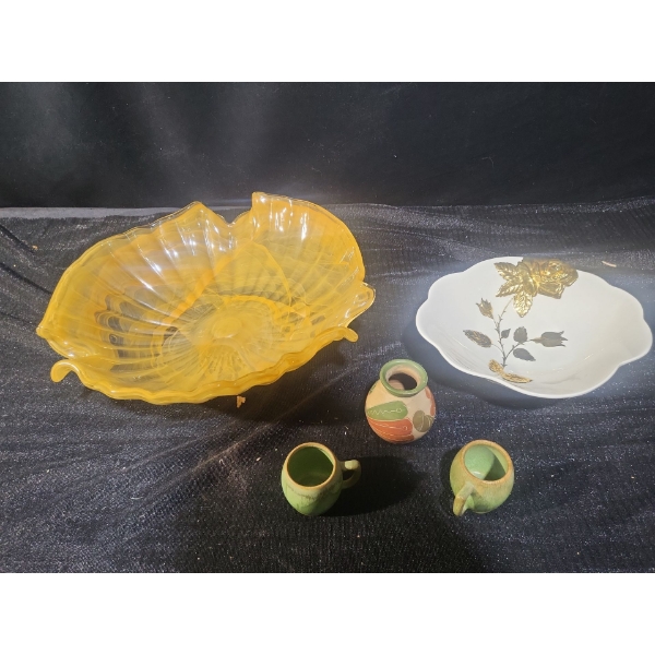 Amber & Royal Winton Flower Bowls