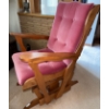 Image 1 : Vintage Velvet Upholstered Rocking Chair 