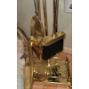 Image 3 : Brass Fireplace Tool Set with Matching Log Holder