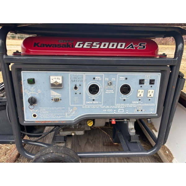 Kawasaki OHVGE 5000 generator with electric start in great condition