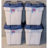 Image 1 : 4 XL Lidded Rubbermaid Stacking Storage Containers