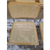 Image 2 : Set of 4 Chrome Chairs with Rattan Seats 33 T, 18 L, 17 W