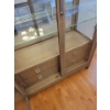 Image 2 : Modern Farmhouse Hutch w/ 2 Drawers 3 Glass Shelves & Brushed Nickel Accents 44x20x80