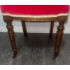 Image 5 : Antique 19 Century Oak w/ Velvet Upholstery Dining Chair 20x18x34 (2)