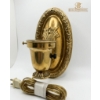 Image 5 : Pair Of Vintage Victorian-Style Brass Wall Sconces And Glass Shades. 