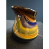 Heavy Art Glass Vase Signed 7T