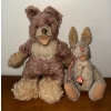 Image 1 : Vintage Steiff Zotty Teddy Bear & Rabbit 16"Tall