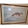 Image 1 : Print of Fox 38 X 26.5 by Michael Dumas, Framed Under Glass 