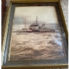 Image 3 : Tour Of Holland - Royal Delpht Cross Stitch Unsigned Oil Painting & Harbour Print 18T