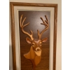 Image 3 : Handcrafted Deer Wood Inlay Art by D. Postill, 1991