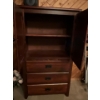 Image 3 : Matching x 2 Dark Oak Cabinets H56" W32" D16"