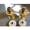Image 2 : Set of Brass Retrofit Electric Oil Lamps 