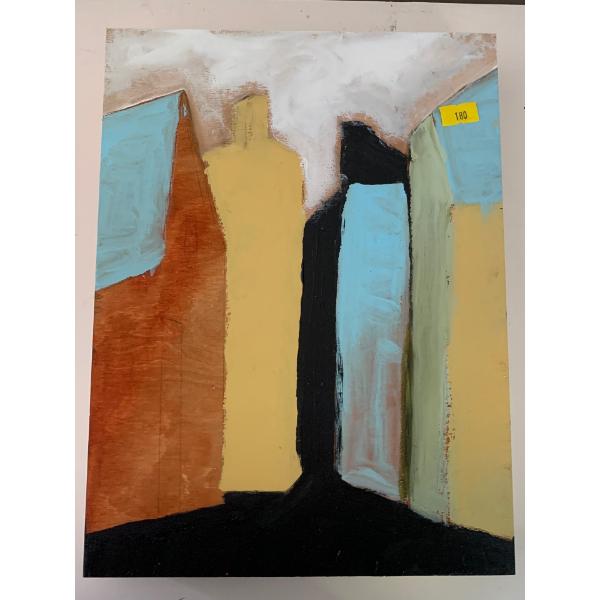 Joanna Drummond Oil On Board Houses 9 x12 