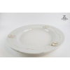 Image 1 :  Decorative White Ceramic Charger 15''INCHES.