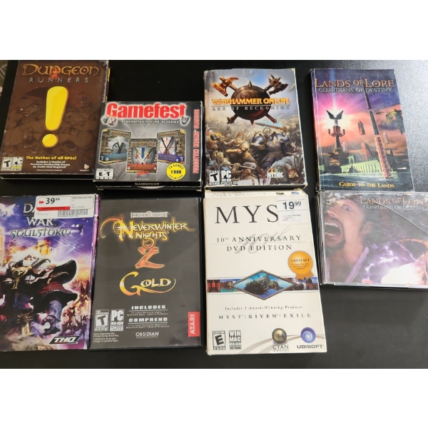 Assorted PC Games: From Dungeons to Battles! Titles Listed in Description