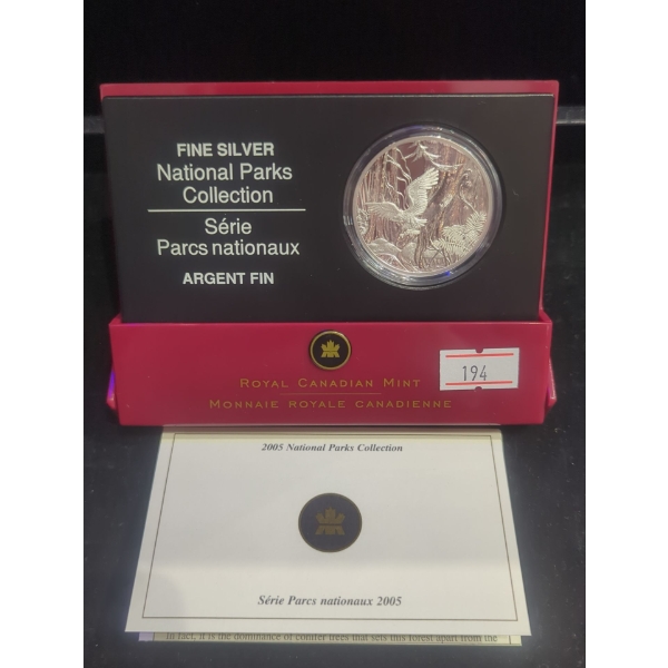 RCM 2005 Pacific Rim National Park Reserve of Canada Silver 99.99 Coin 31.39g