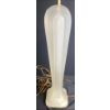 Image 3 : Pair of Paolo Gucci Frosted White Lamps 6 W, 6 D Base, 33 T to Top of Finial 