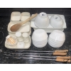Image 2 : Entertaining Essentials - Stoneware Bento Set Ivory Soup Bowls Kitchen Utensils Bamboo Steamer & mor