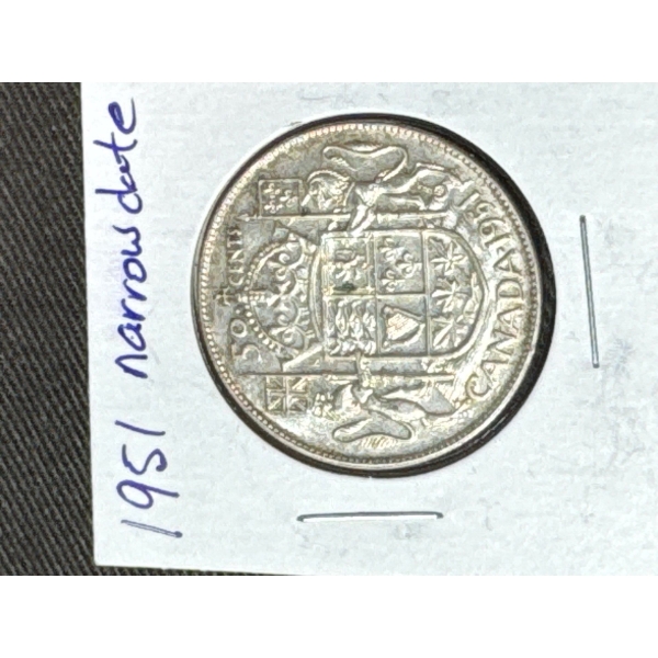Canada 1951 Half Dollar Coin