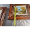 Image 4 : Wooden Ornate Carved Framed Original Signed Paintings x2 -(Measurements in Pics)