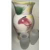 Image 2 : Italian Majolica Style Kitchen Collection w/ Frosted Glass Vases & Cocktail Mixer