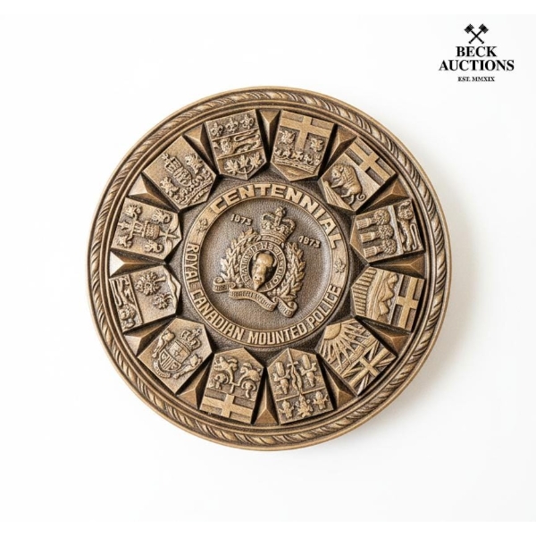 Vintage Royal Canadian Mounted Police (RCMP) Commemorative Centennial Plaque.
