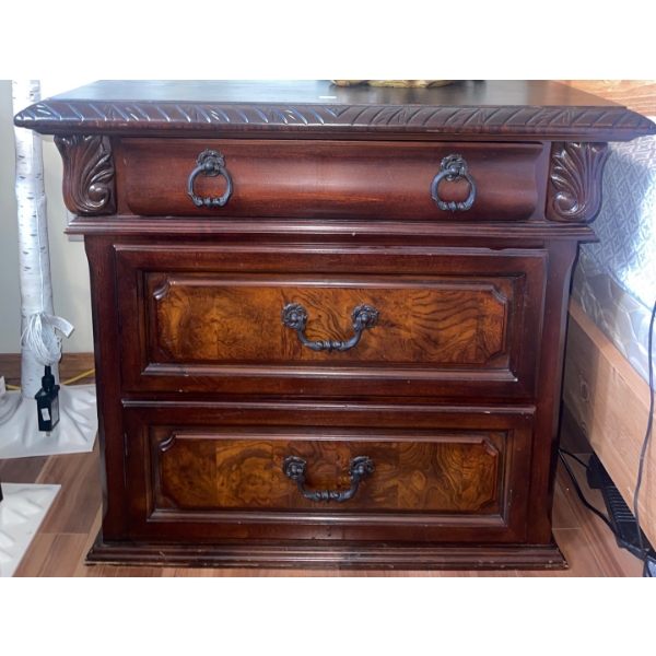 Mahogany Bed Side Table / Dresser 25x28 Ashley Signature