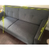 Image 3 : Rosealeen Grey Upholstered Sofa w/ Button Tufted Detailing  