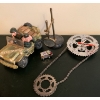 Gear Head Wall Clock w/ Pendelum Magnifying Glass & More
