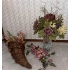 Image 4 : Wood Plant Stand 15x15x26 Crystal Touch Lamp Stuffed Horse/Unicorn Faux Follage & More