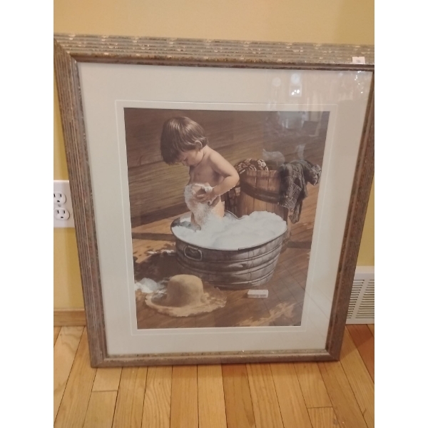 "Saturday Night" by Jim Daly Framed Print For Bathroom Wall