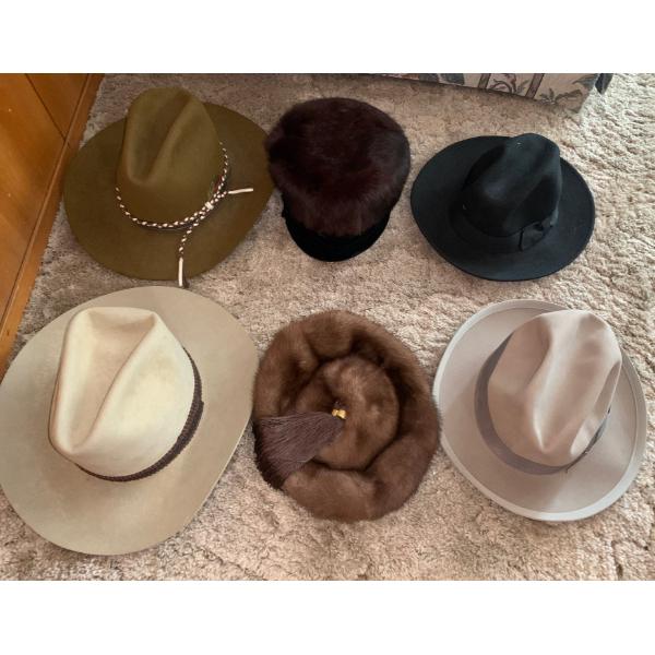 Vintage Hat Collection - Men's Size 7 Real Fur & More