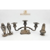Image 1 : Three Silver-Plated Table Accessories Including Candelabra