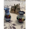 Image 5 : Mini Bone China Flowers By Healacraft, Fishermans Wharf By D. Winter  & Small Vases From Portugal 